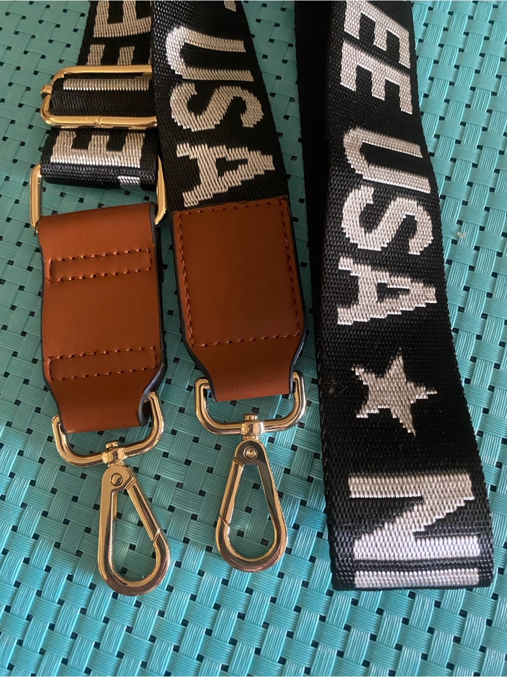 NWOT Nicole Lee USA Logo Purse Shoulder Strap
